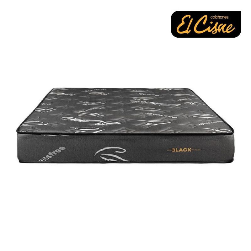 EL CISNE - Colchón El Cisne Pocket Black 1.5 Plazas + Almohada