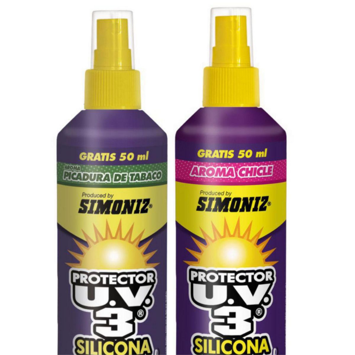 SIMONIZ - Kit de Silicona Autos Aroma Chicle + Picadura de Tabaco