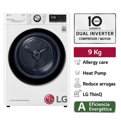 Secadora LG 9 Kg DF9WVC2S6 Blanco