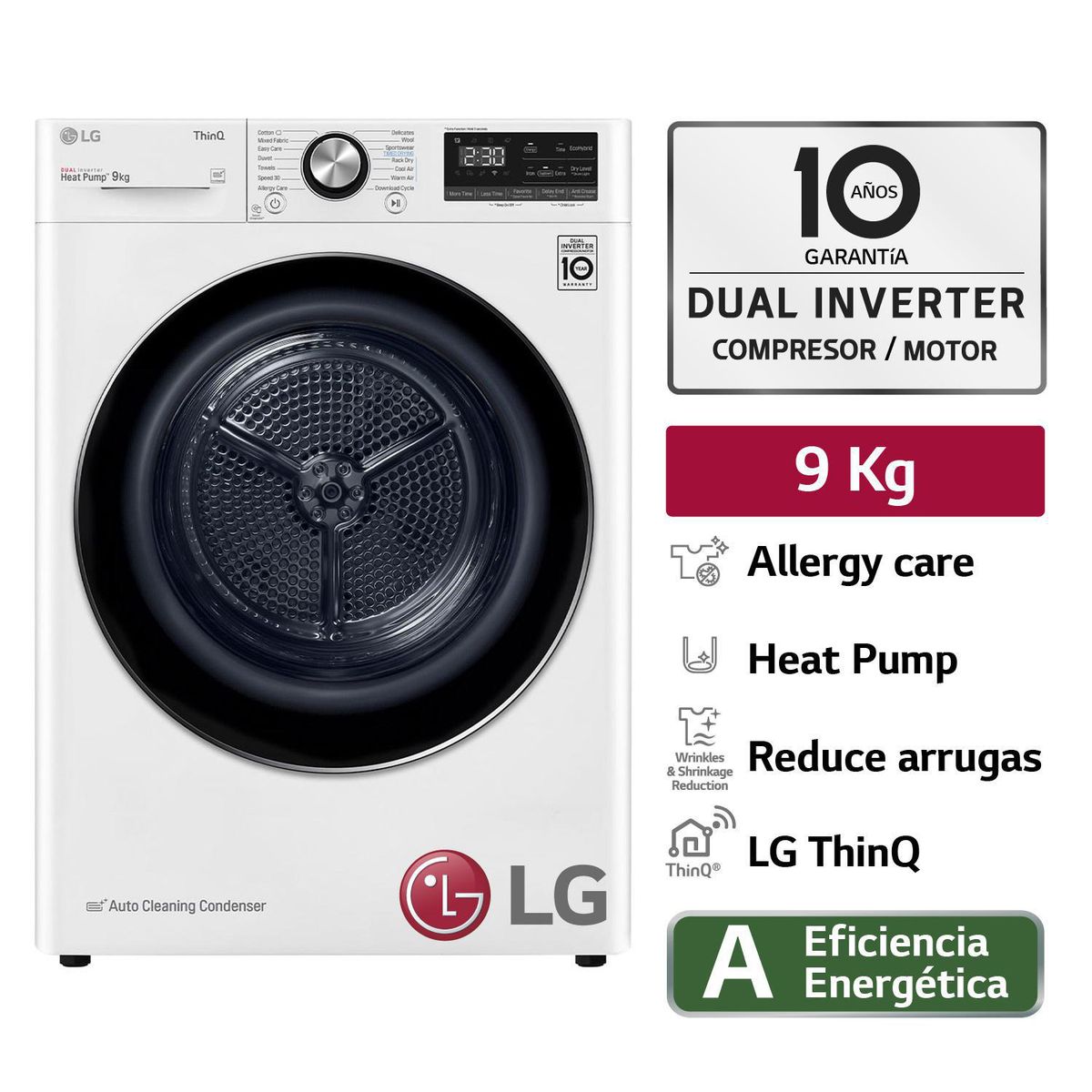 LG - Lavadora Lg DF9WVC2S6 9 Kg