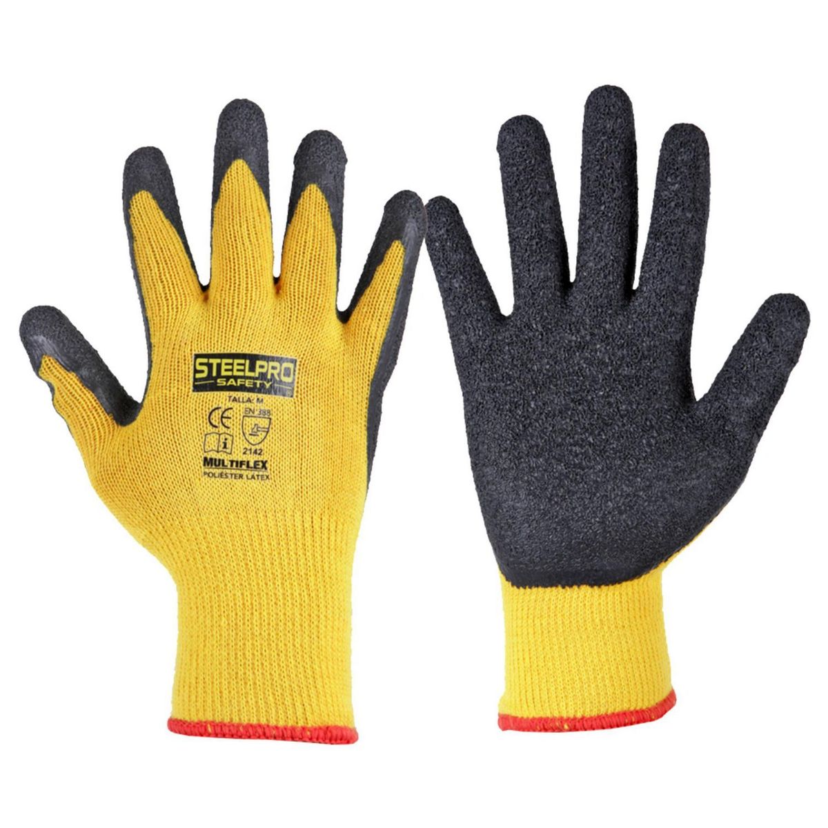 STEELPRO - Guantes Multiusos Pack x 4 pares Talla M