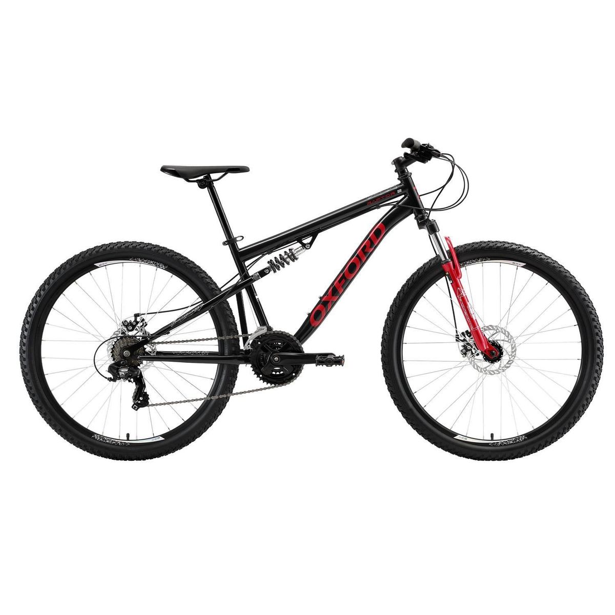 OXFORD - Bicicleta Raptor21v M 27.5 Negro/Rojo