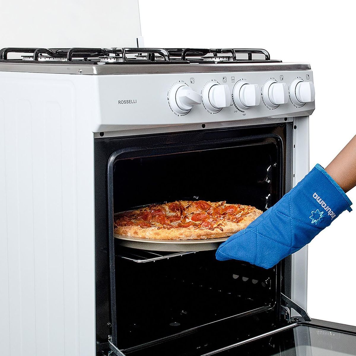 INDURAMA - Cocina Indurama a Gas 4 Hornillas Rosselli Blanco