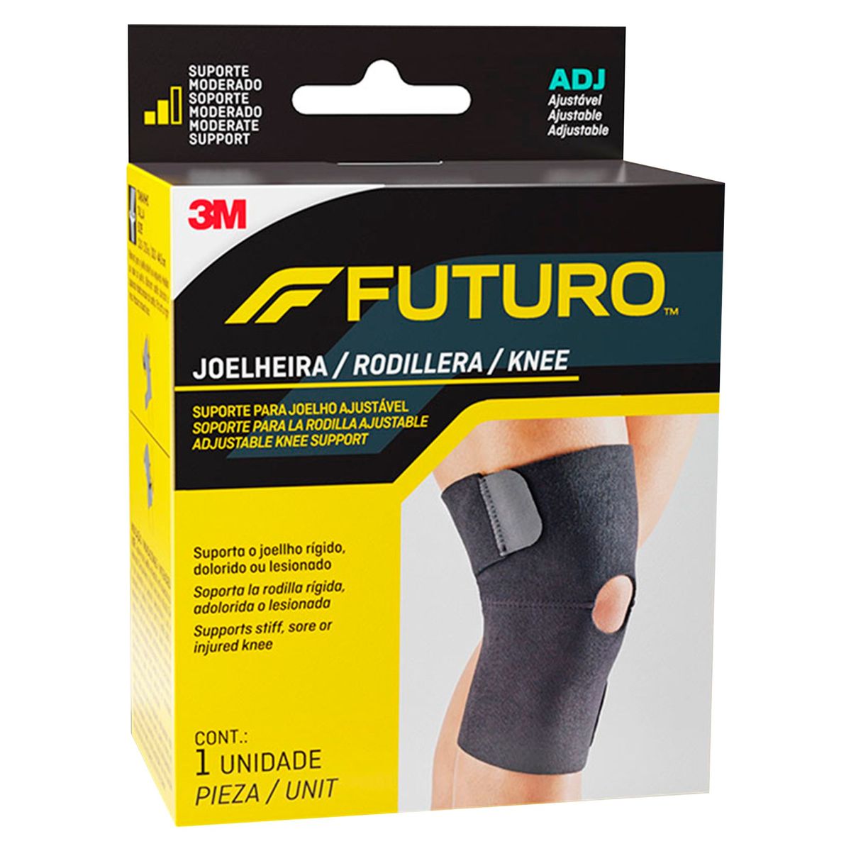 3M - Rodillera Ajustable Futuro 3M Negro