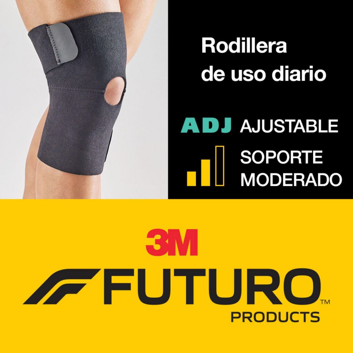 3M - Rodillera Ajustable Futuro 3M Negro