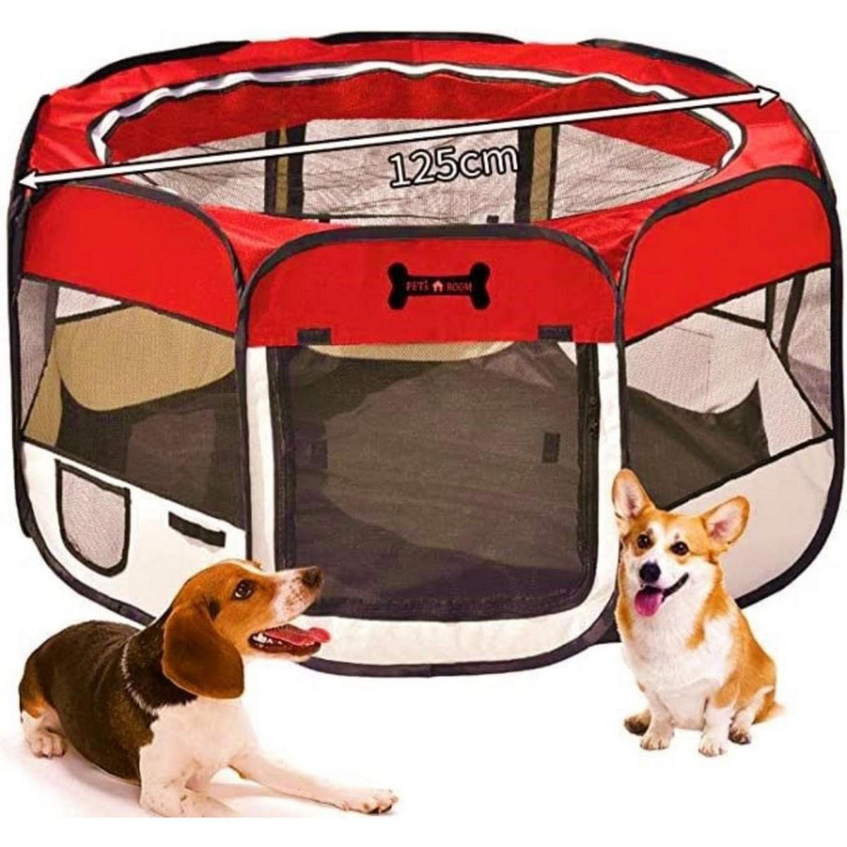 PETIZOOS - Corralito para Cachorros Rojo