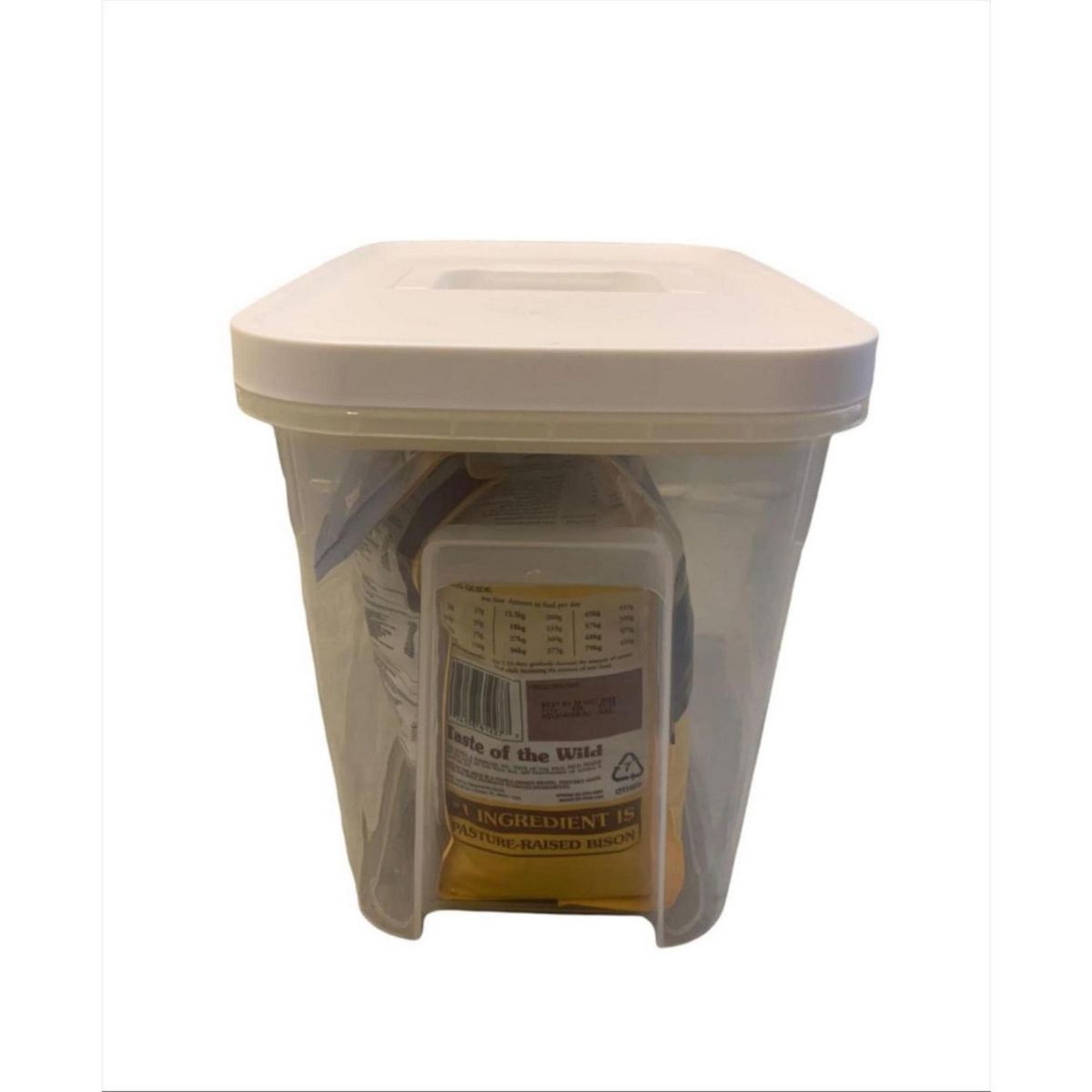 PETIZOOS - Contenedor de Alimentos para Mascotas Blanca