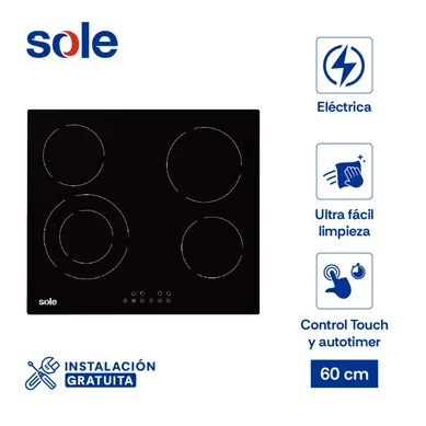 Cocina empotrable El�ctrica Sole 3120SOLCO071 X4 Quemadores