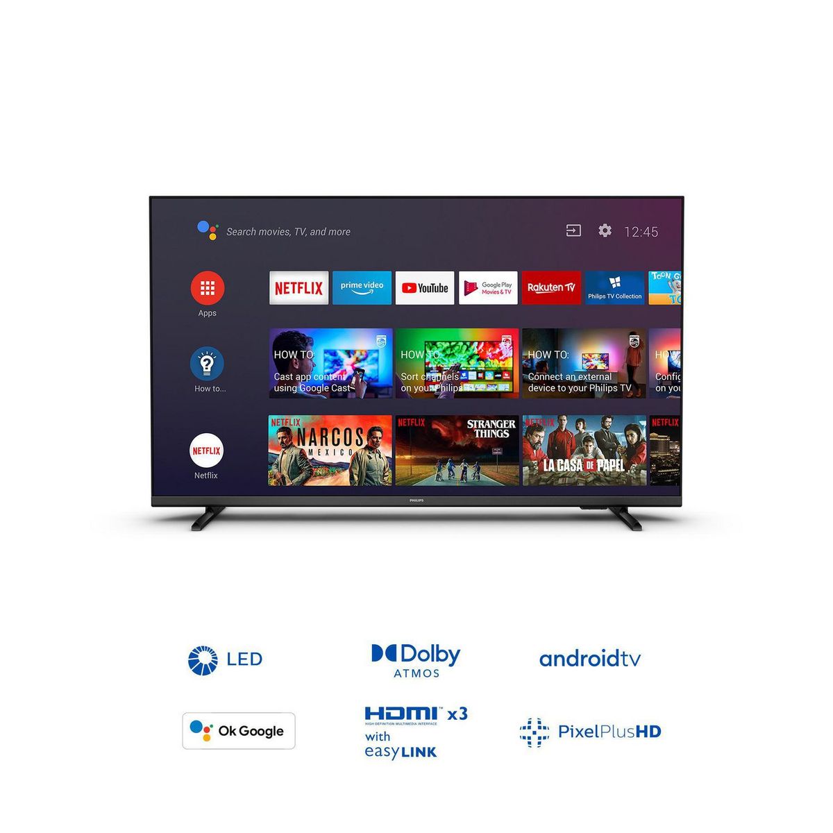 PHILIPS - Televisor Philips Smart HD Android 32" 32PHD6917