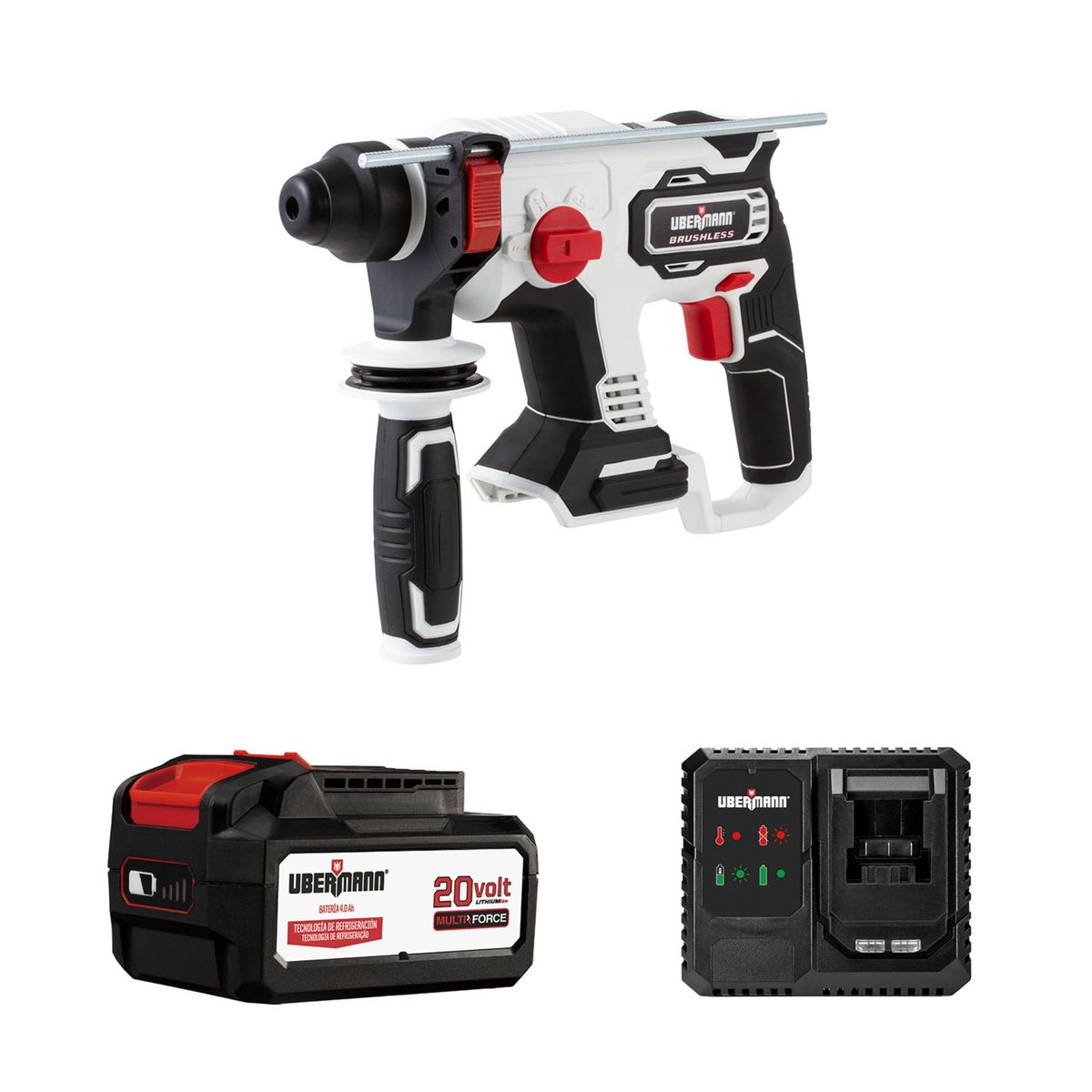 UBERMANN - Rotomartillo Inalámbrico SDS Plus Ubermann 20V 17041BPE1 