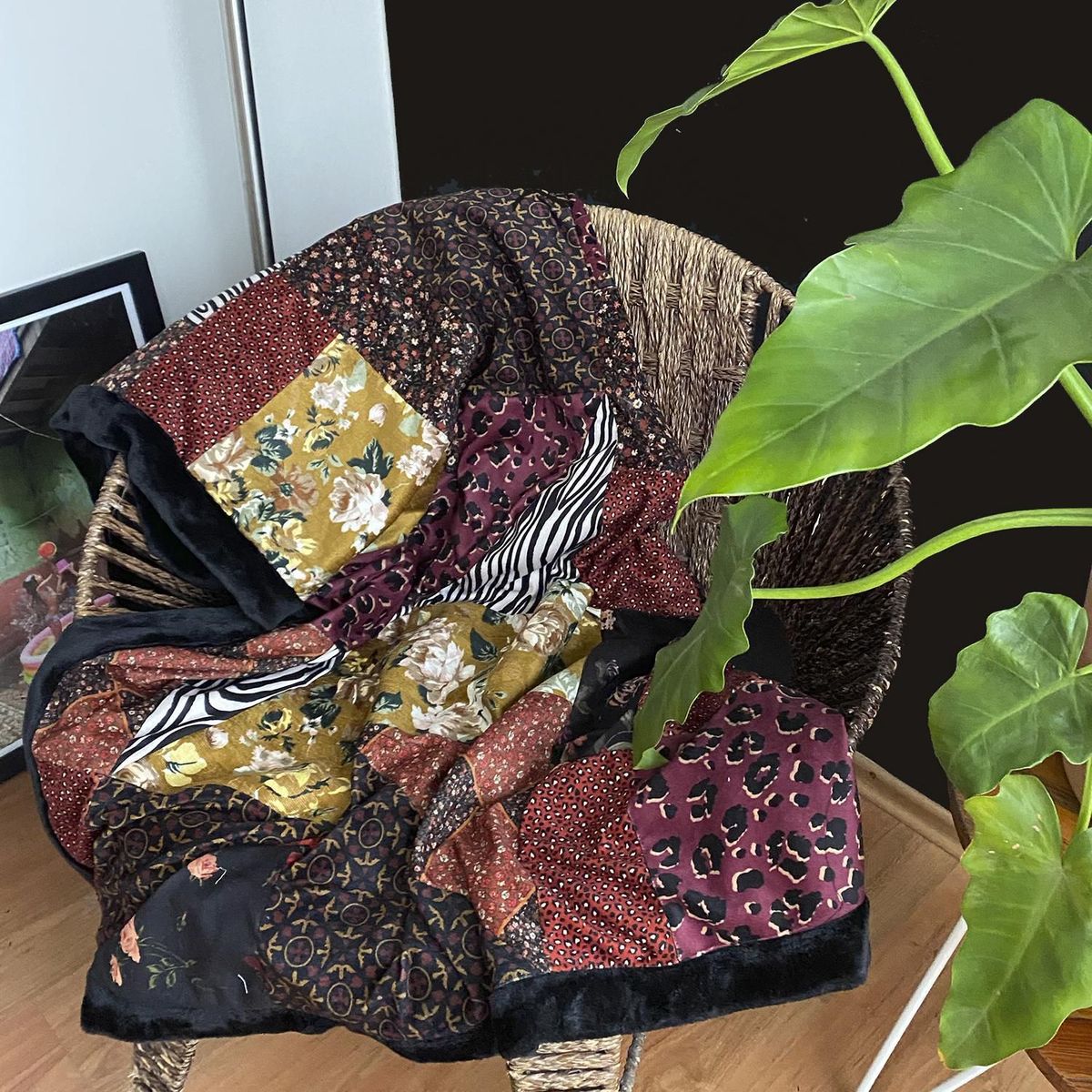  - Frazada Parches Telas Variadas