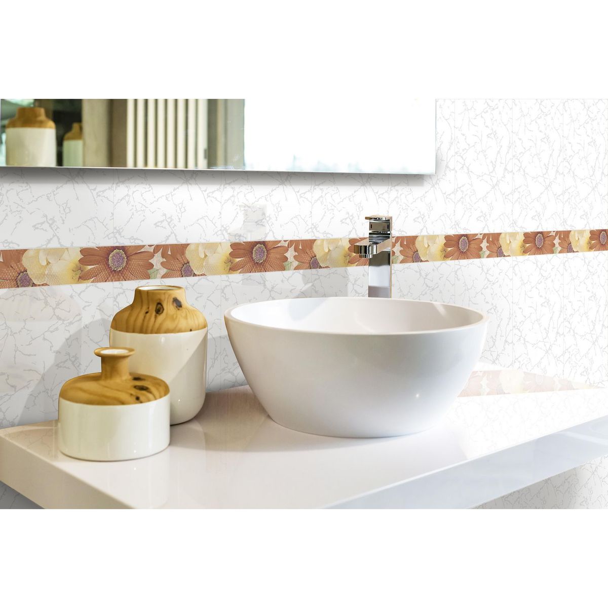 Cerámica Blanco Marmolado 27x45cm 1.7 m2 Lucienne, marca SAN LORENZO - Foto 2