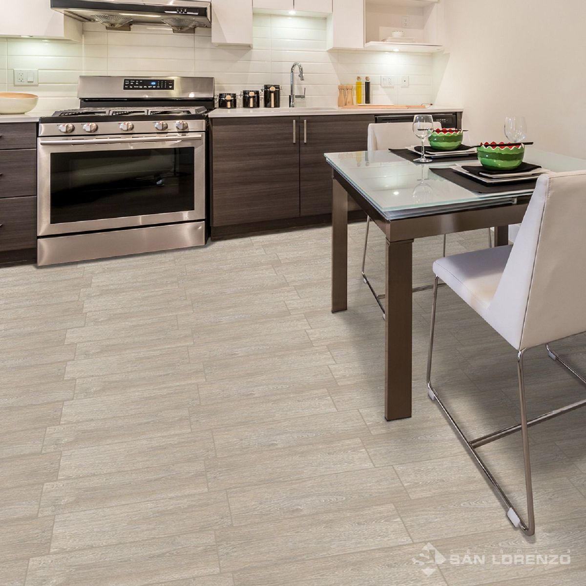 SAN LORENZO - Cerámica Parketon Premium Grey Biocer 20x61cm 1.61m2 para piso