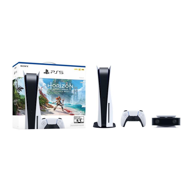 PLAYSTATION - Consola Playstation 5 + Cámara PS5 + Horizon Forbidden West Digital