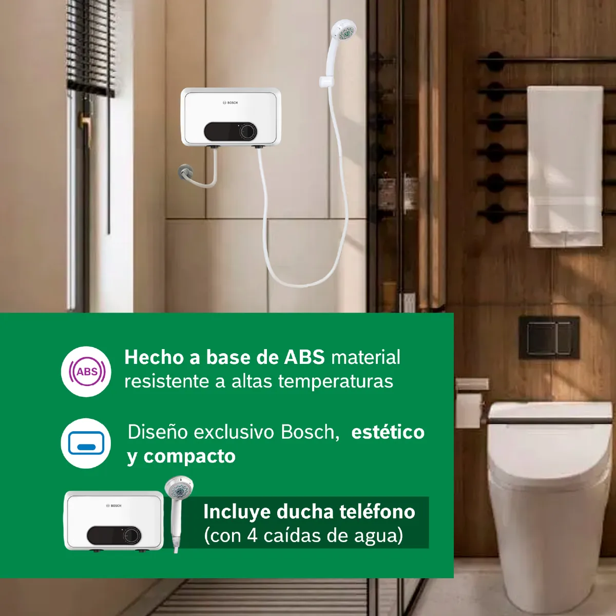 Bosch - Rapiducha Eléctrica Bosch Essential Doble Resistencia 5500W