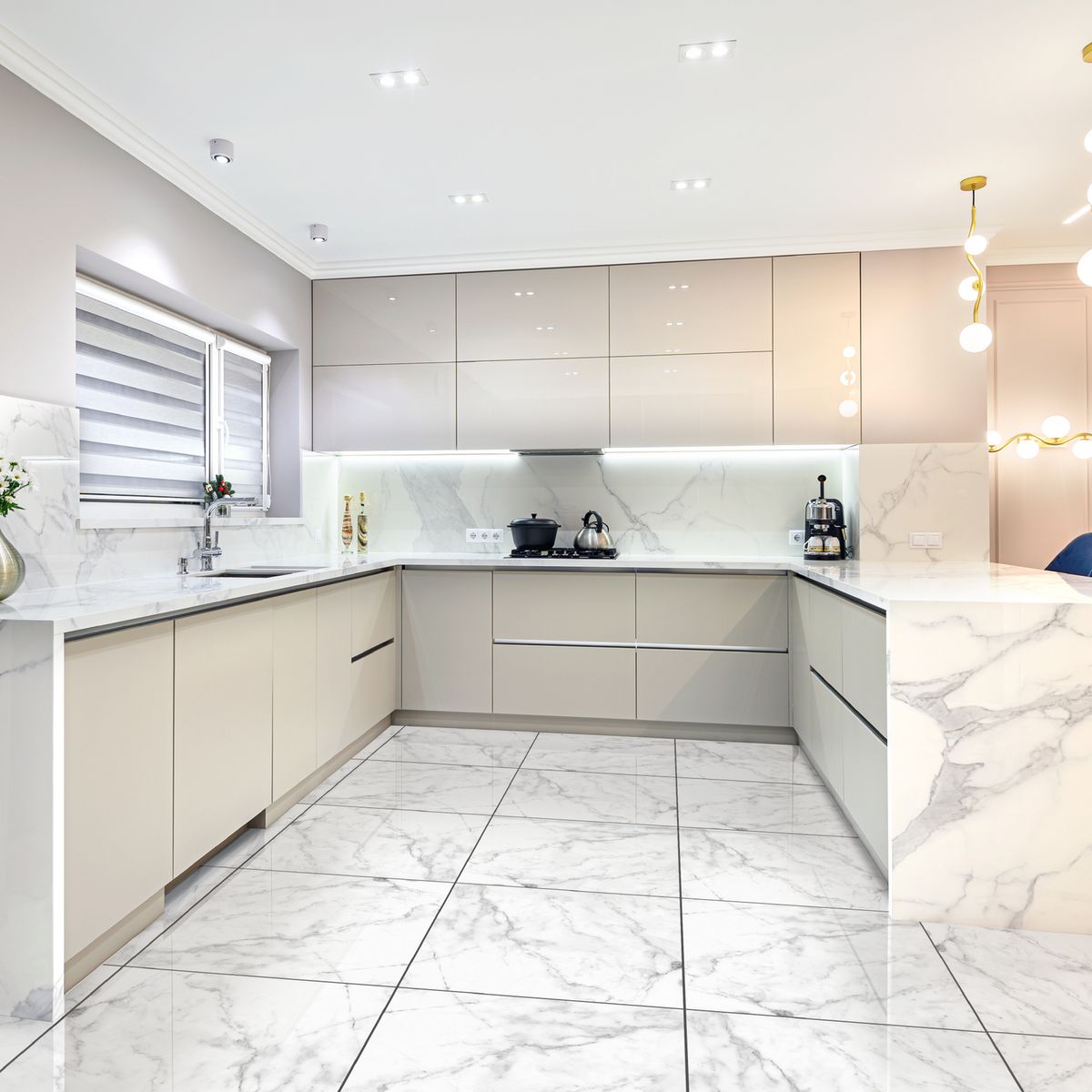 GALA - Cerámica Blanco Marmolizado 46X46cm 1.9m2 Onuba