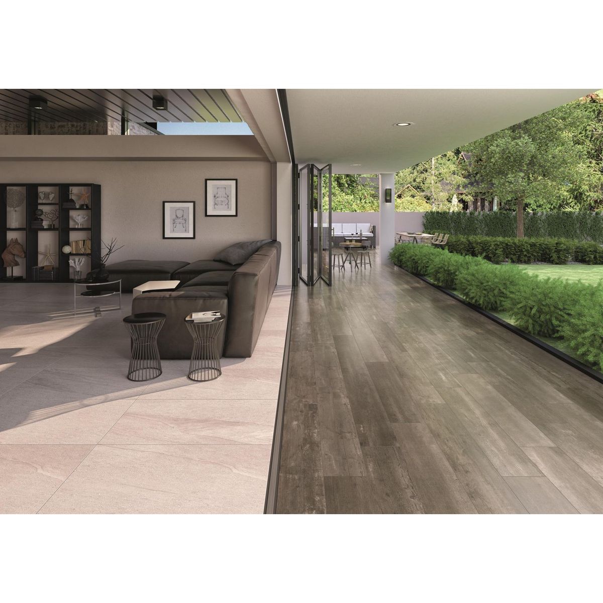 SAN LORENZO - Porcelanato Marrón Maderado 19.3x89.3cm 1.55m2