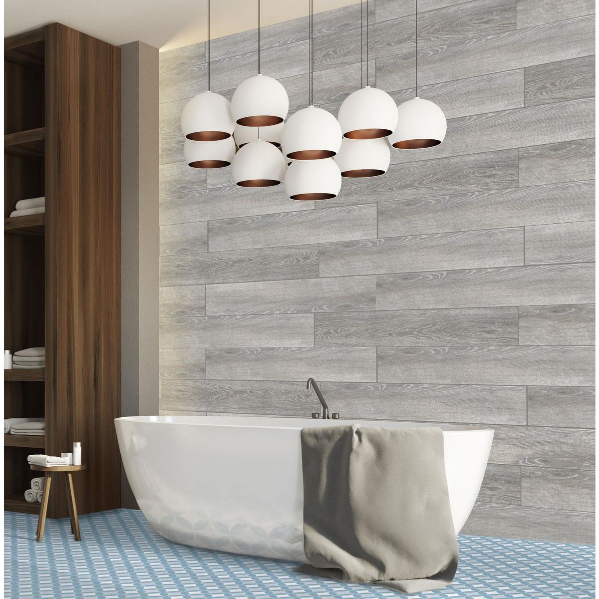 SAN LORENZO - Porcelanato Gris Maderado 19.3x89.3cm 1.55m2