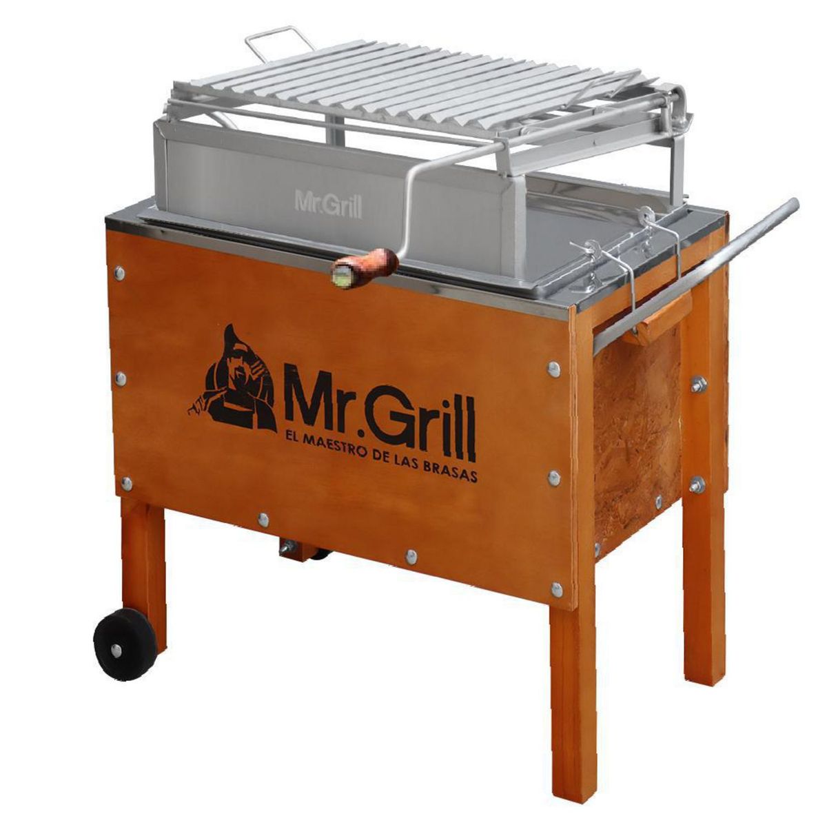 MR GRILL - Caja China Acero Galvanizado/Acero Inoxidable Mr Grill 33X56 Cm