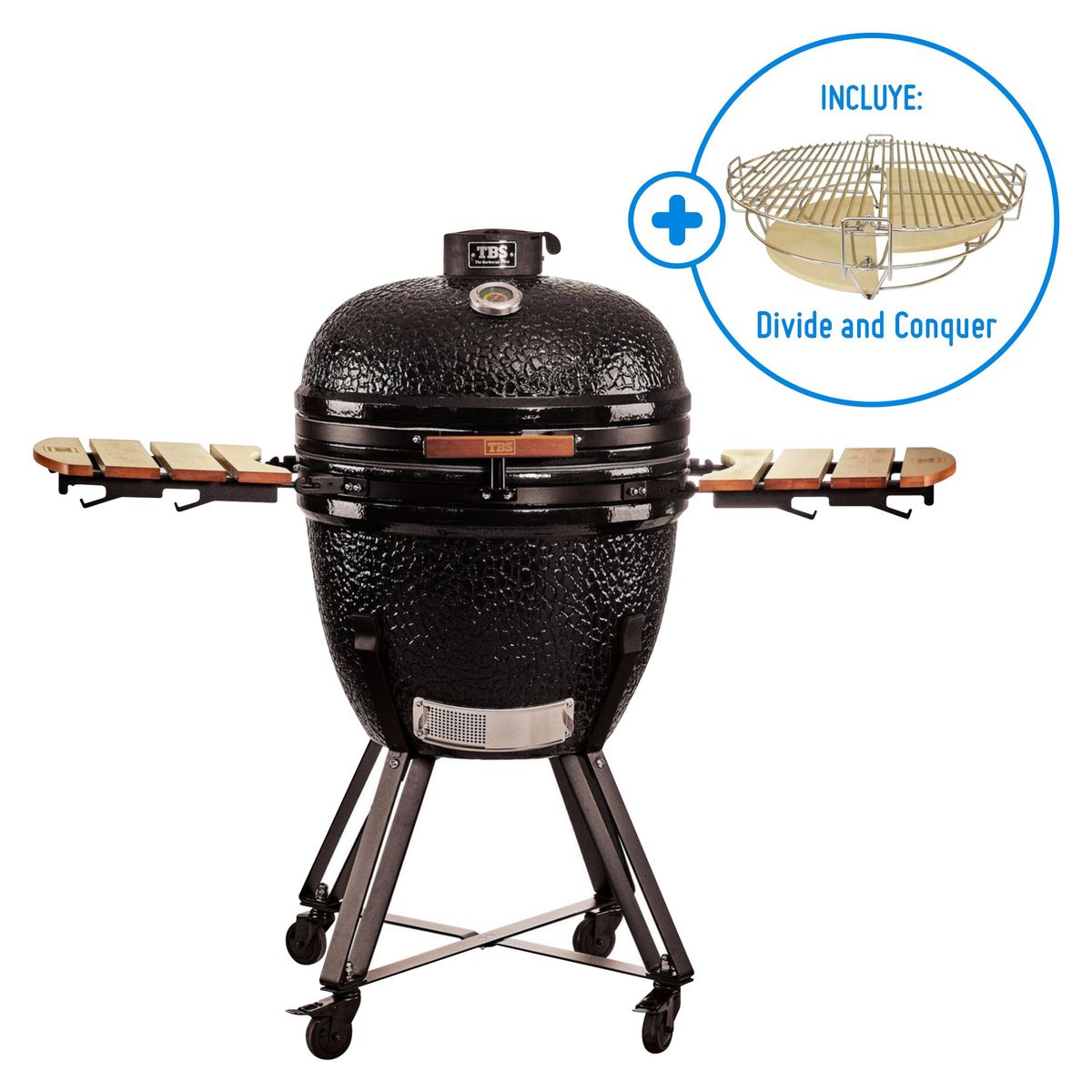  - Kamado The Barbecue Store 23.5 Pulgadas 67x78x70cm Negro