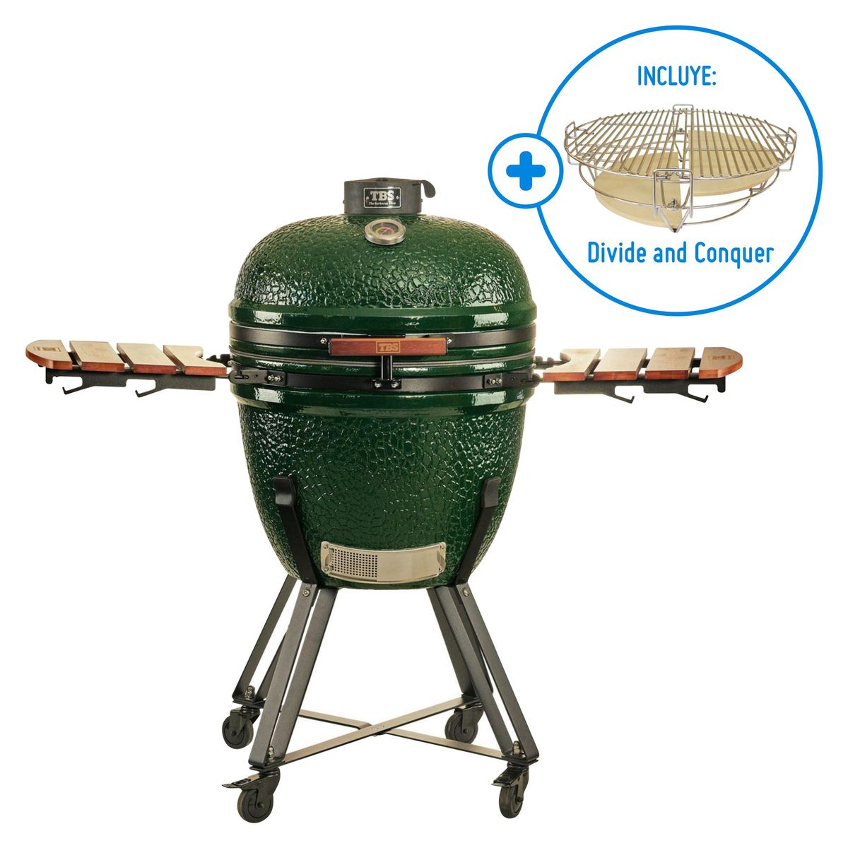  - Kamado The Barbecue Store 23.5 Pulgadas 67x78x70cm Verde