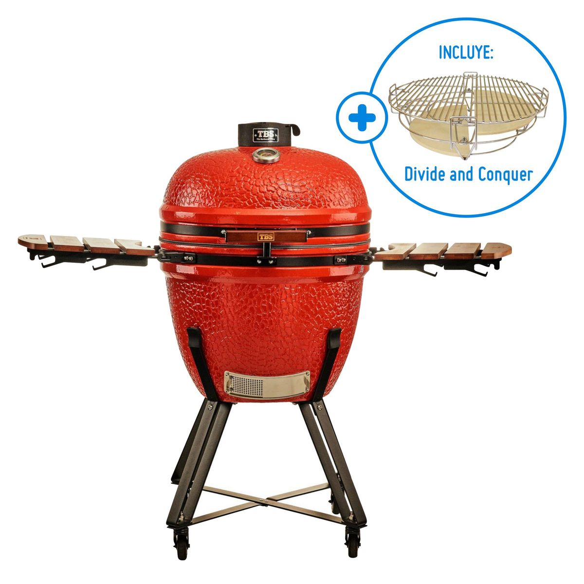  - Kamado The Barbecue Store 21 Pulgadas 63x77x62cm Rojo