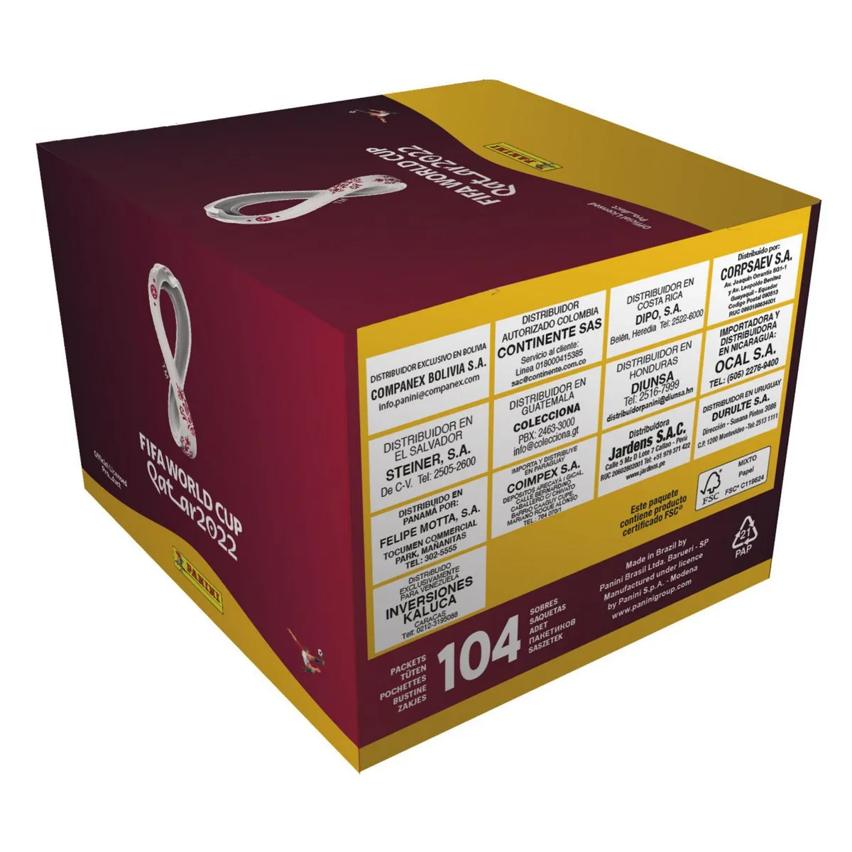 PANINI - Paquete por 104 Sobre Álbum Qatar 2022