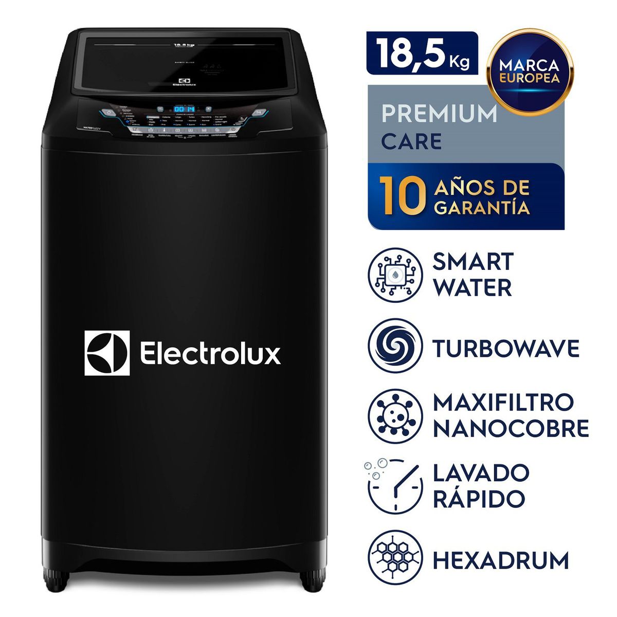 ELECTROLUX - Lavadora Electrolux EWIX19F2ESB 18.5 Kg
