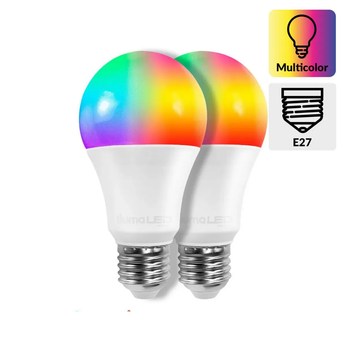 ILUMA - Pack x2 Focos Smart Ozom RGB 9W