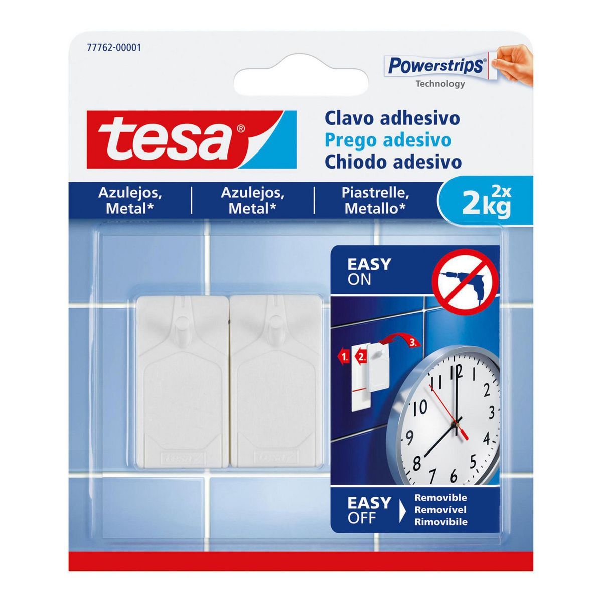 TESA - Clavo Adhesivo Baldosa 2 kg. x 2 unid.