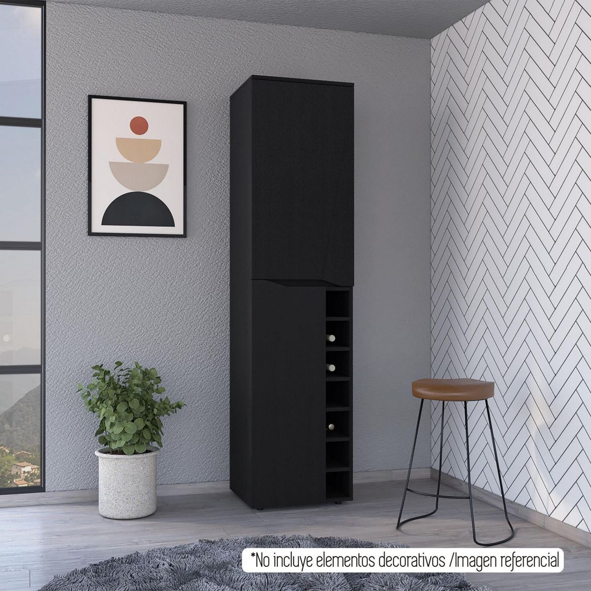 TUHOME - Bar Alto Obregon Negro