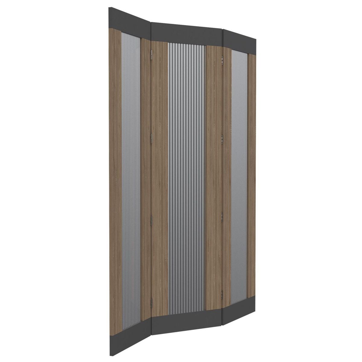 TUHOME - Biombo Ravena Miel/Plomo