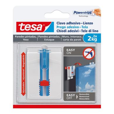 Clavo Adhesivo Ajustable Pared Pintada Lienzo 2 kg x 2 unid