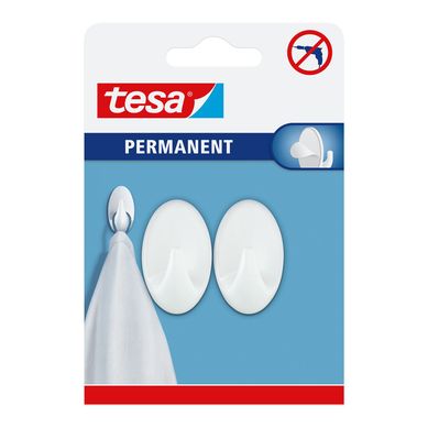 Gancho Pl�stico Permanente Ovalado S x 2 unid.