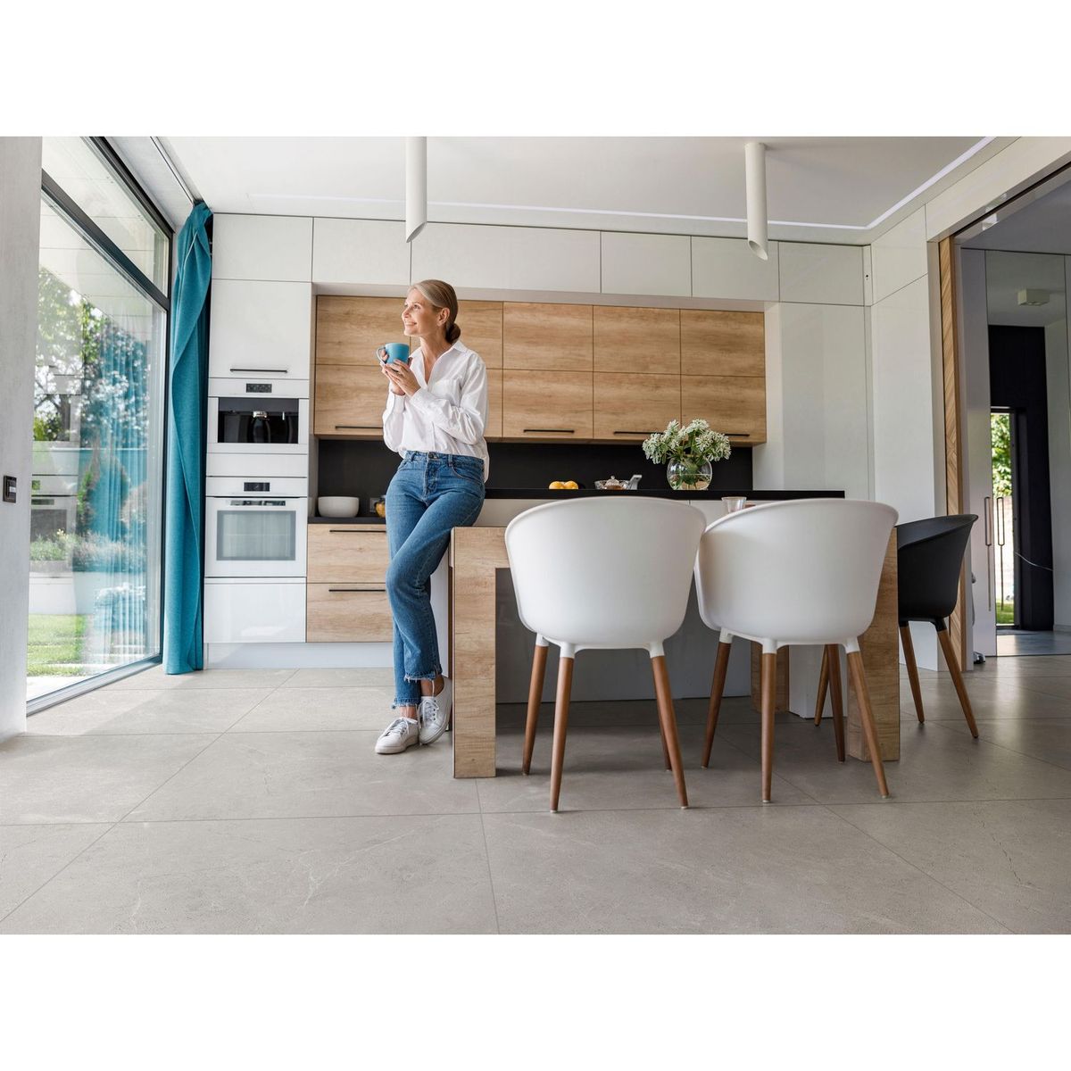 CELIMA - Gres porcelánico Gris 60x60cm 1.48m2 Marmolado Mate Park Lane