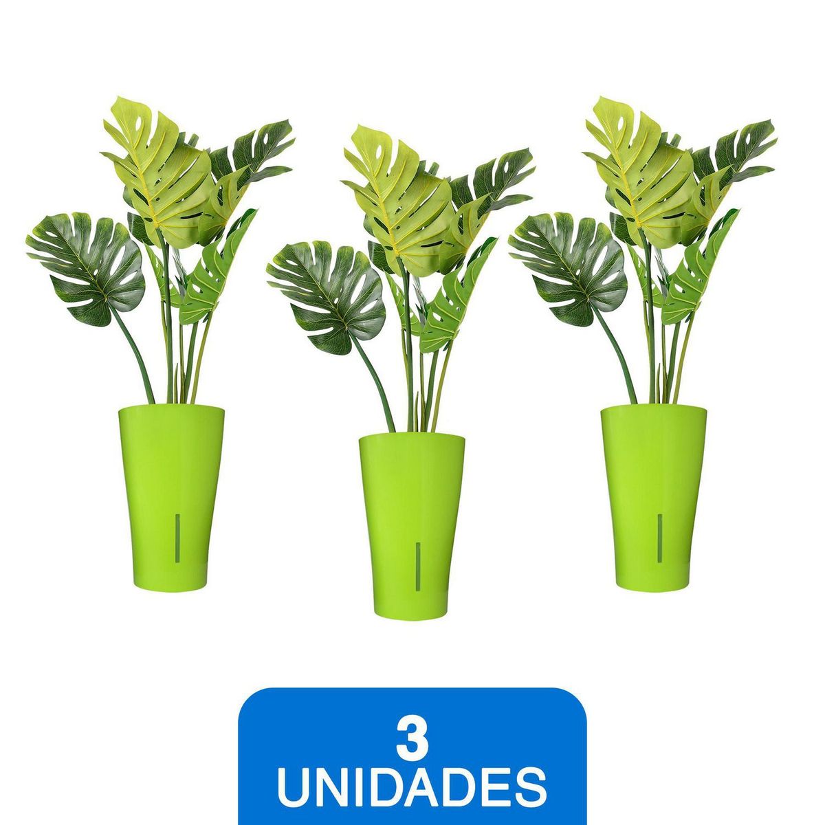 FERTICORP - Pack Macetero Autorregable 3 unidades Verde 15.6x26.3x