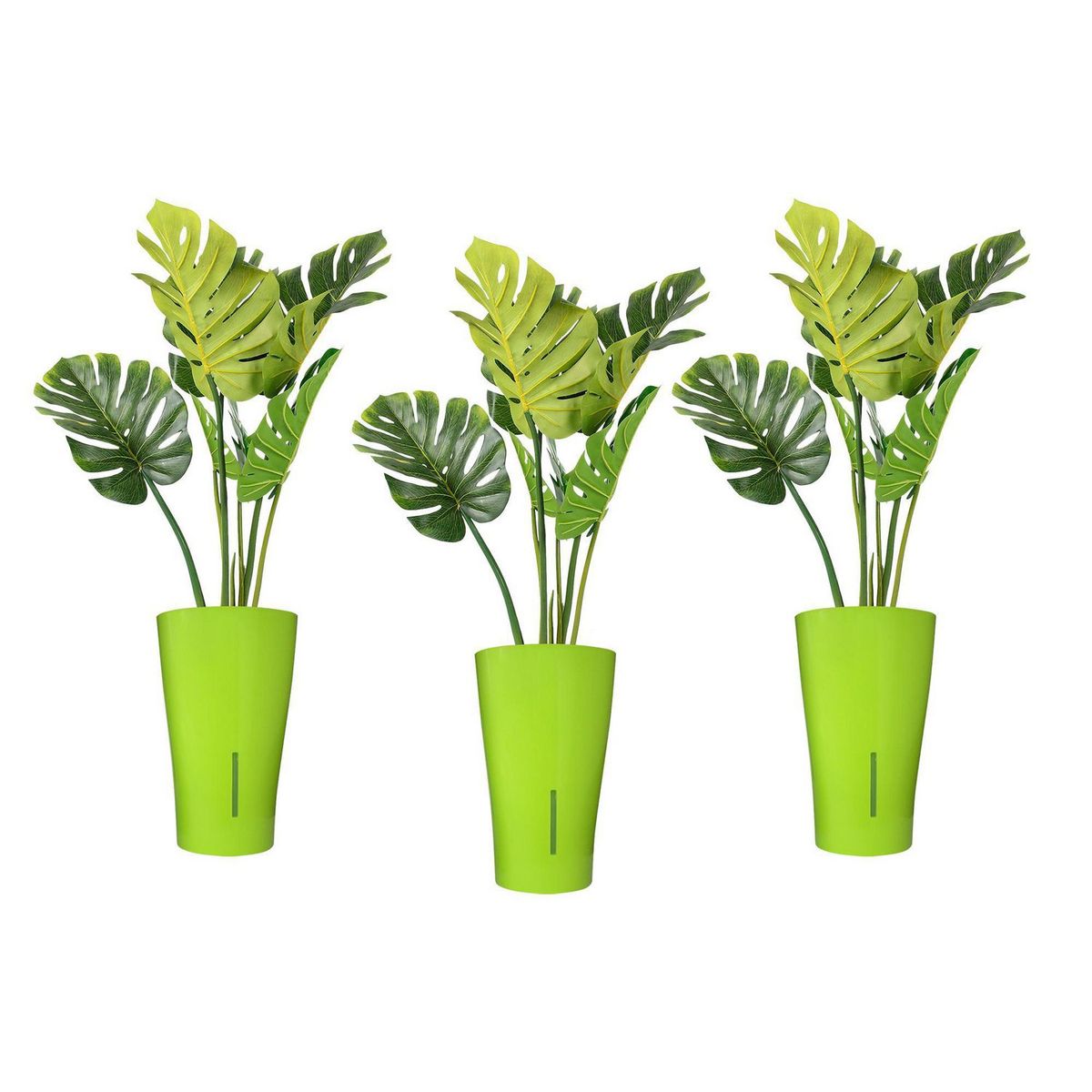 FERTICORP - Pack Macetero Autorregable 3 unidades Verde 15.6x26.3x