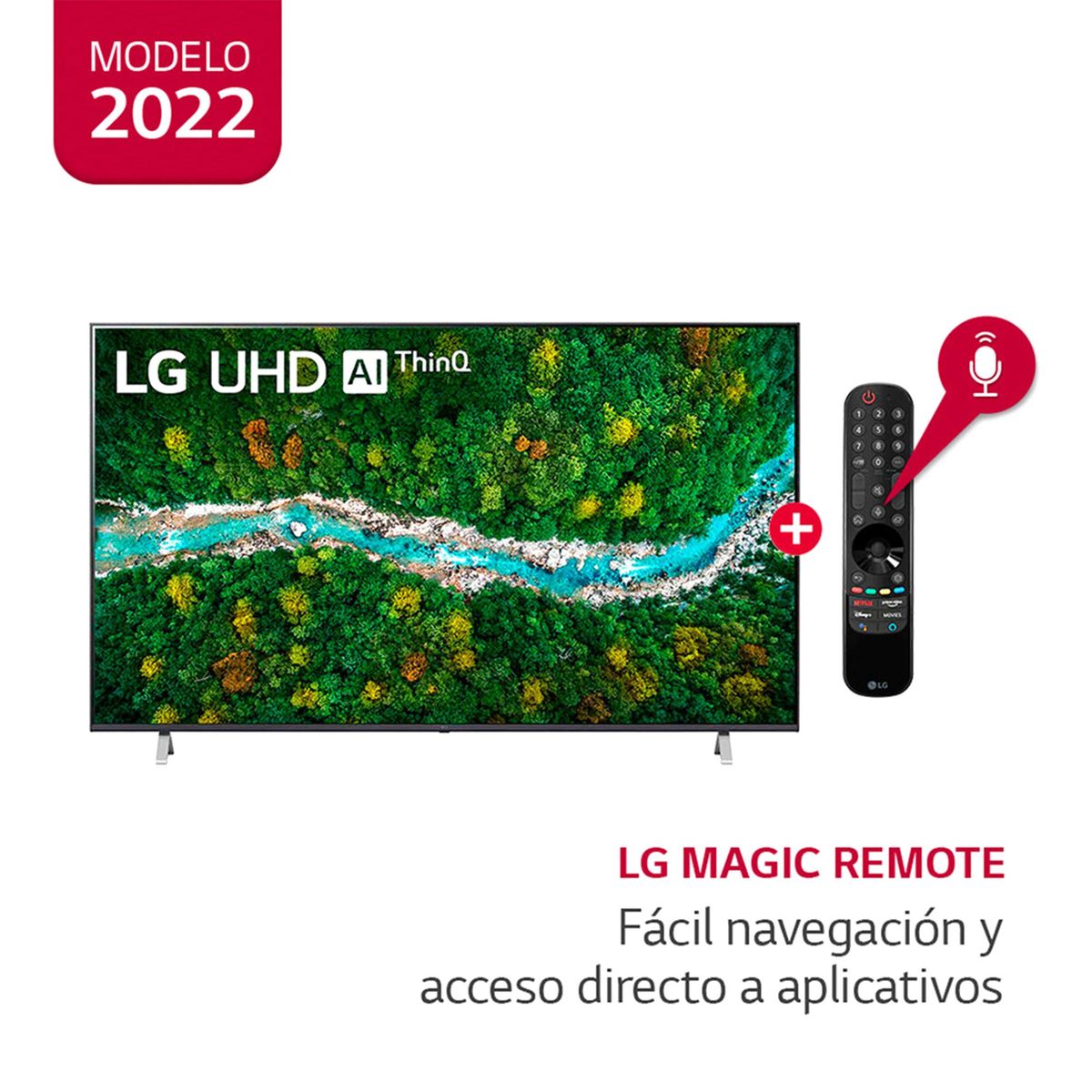 LG - Televisor LG Smart UHD 65" ThinQ AI 65UP7760PSB