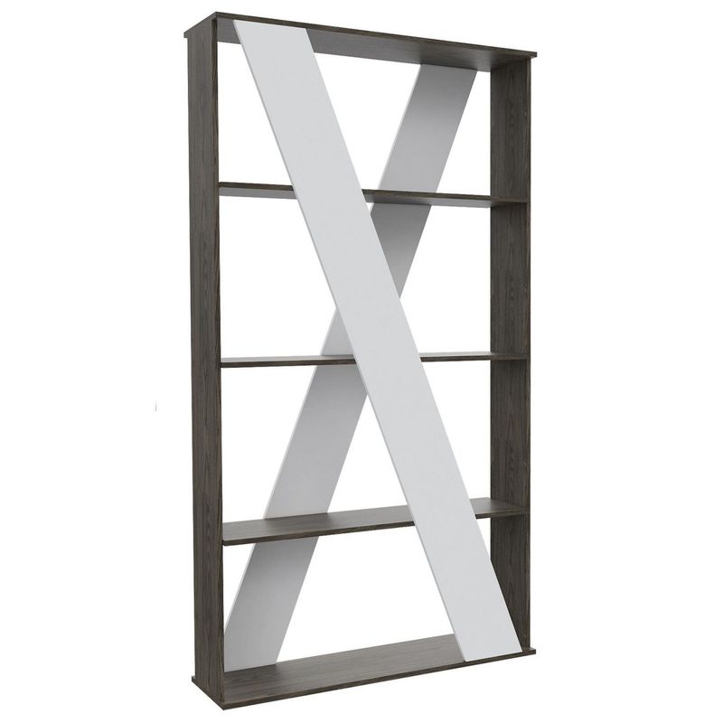 TUHOME - Mueble Separador de Ambientes Beijing Coñac/Blanco