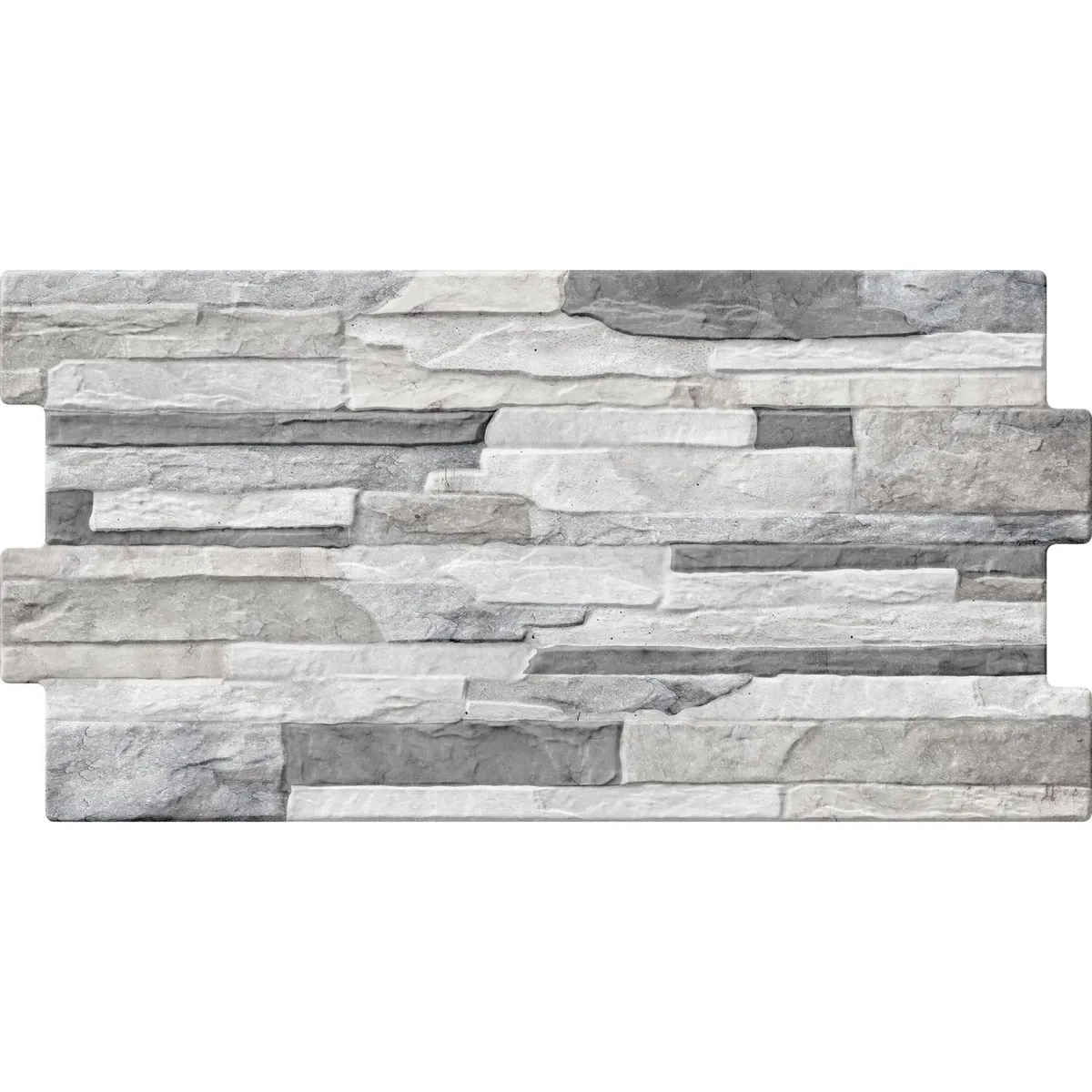 SAN LORENZO - Fachaleta Cerámica Batra Gris Brillo 30x60cm 1.25m2 para muro