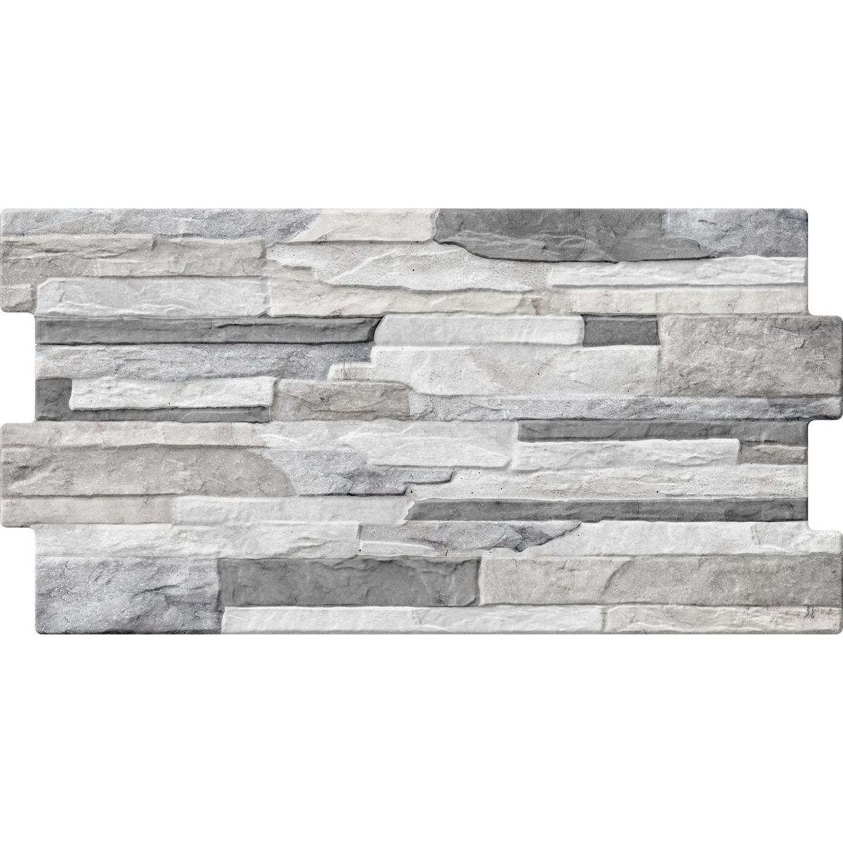 SAN LORENZO - Fachaleta Cerámica Batra Gris Brillo 30x60cm 1.25m2 para muro