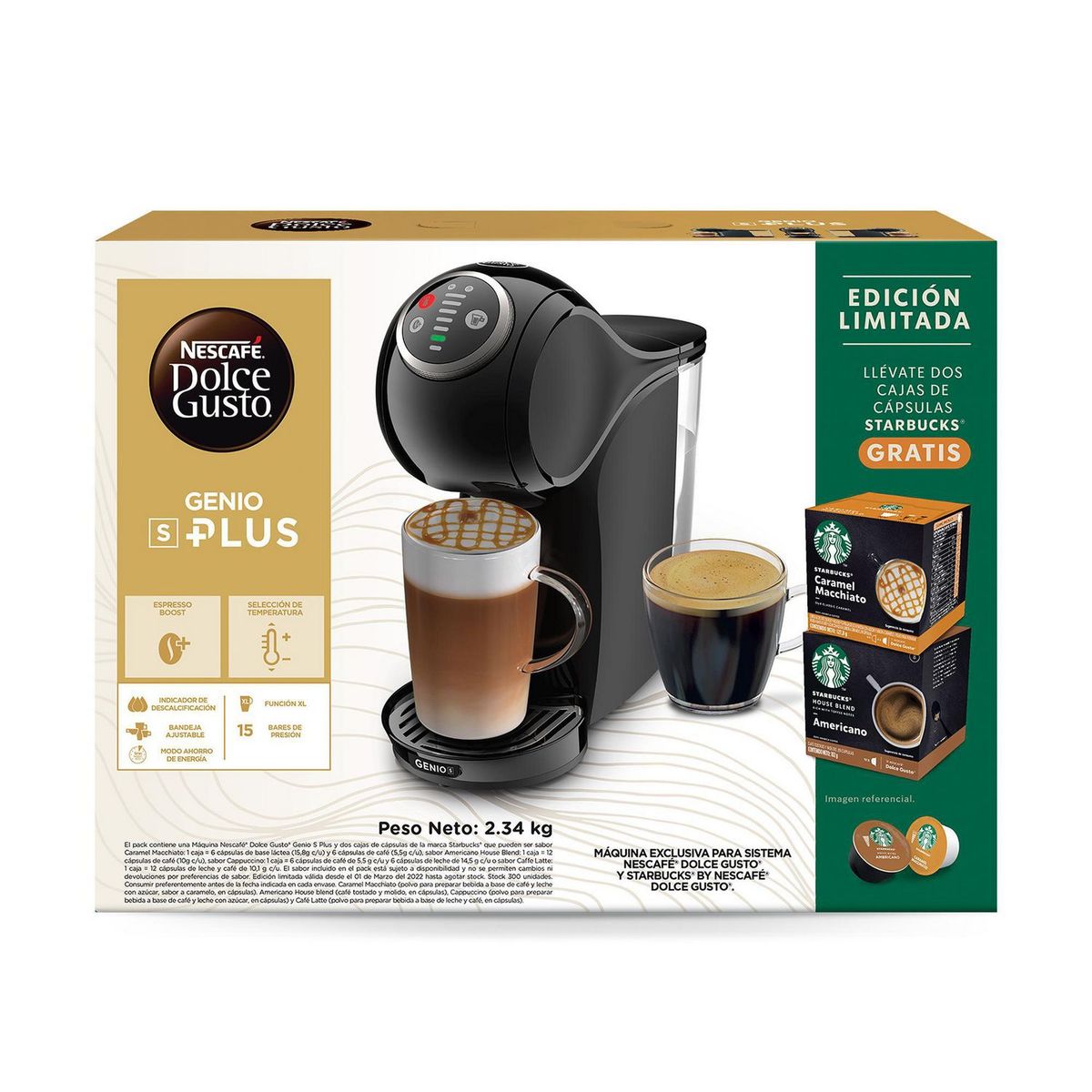  - Cafetera Nescafe Dolce Gusto Genio S Plus sin Cápsula