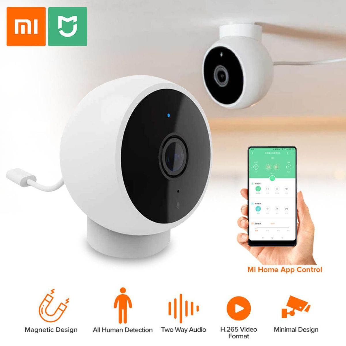 XIAOMI - Cámara de Seguridad Xiaomi 2K Magnetic