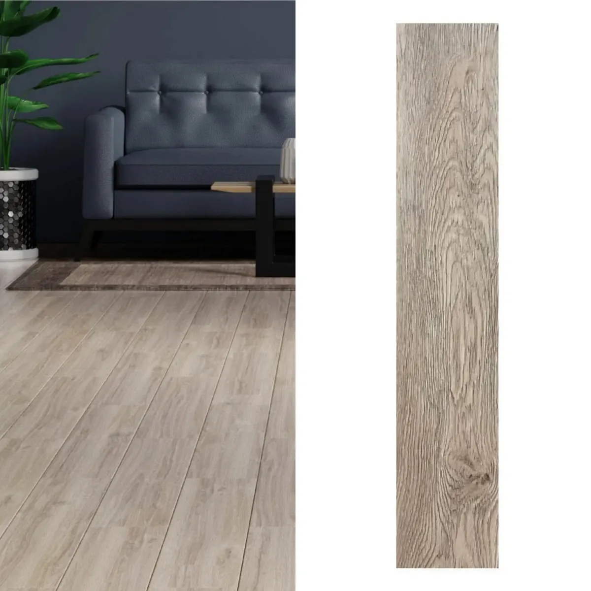 DECOKASA - Piso SPC Caramelo Marrón 5.5mm 122x18cm 2.196m2