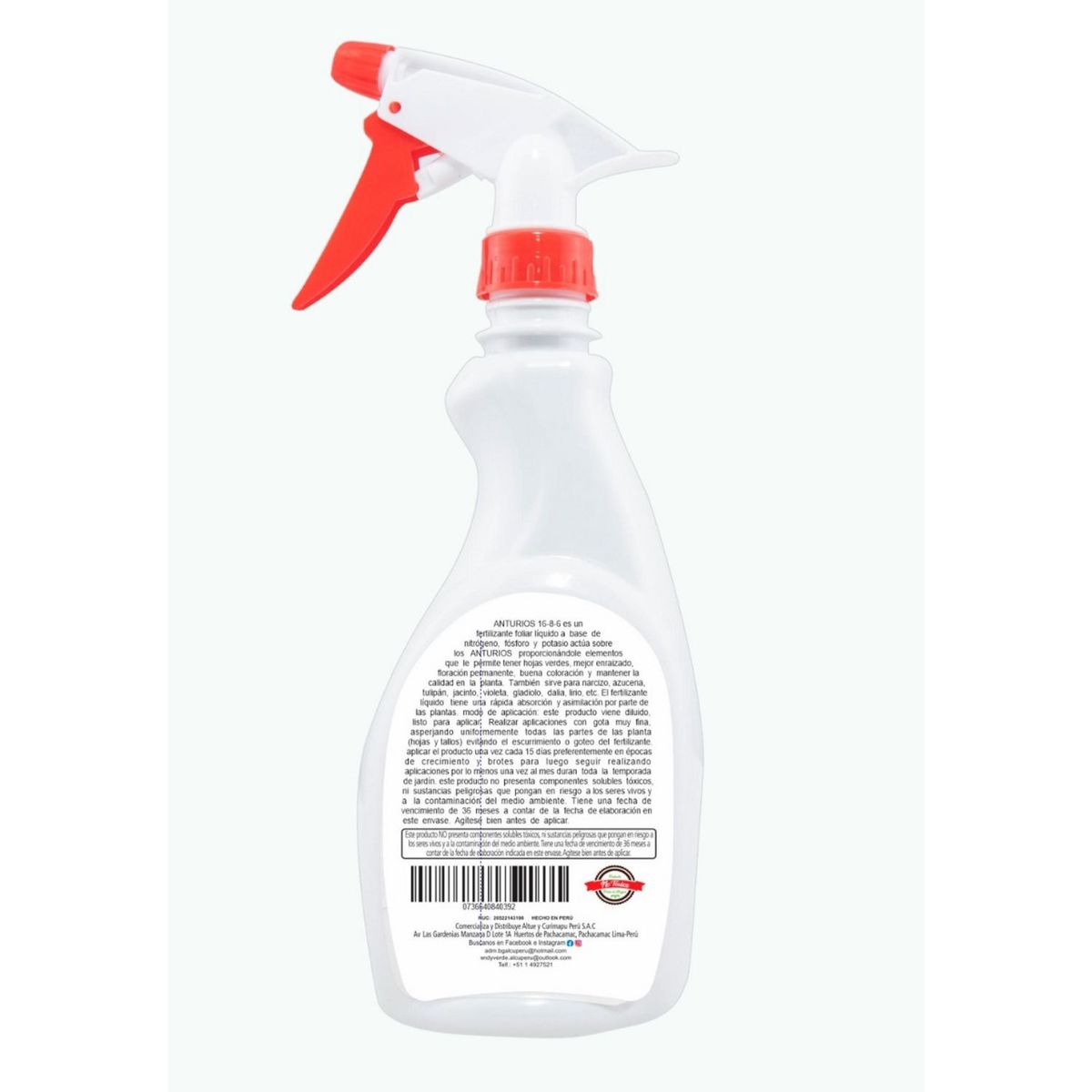 BEST GARDEN - Fertilizante para Anturios Listo para Aplicar 500cc