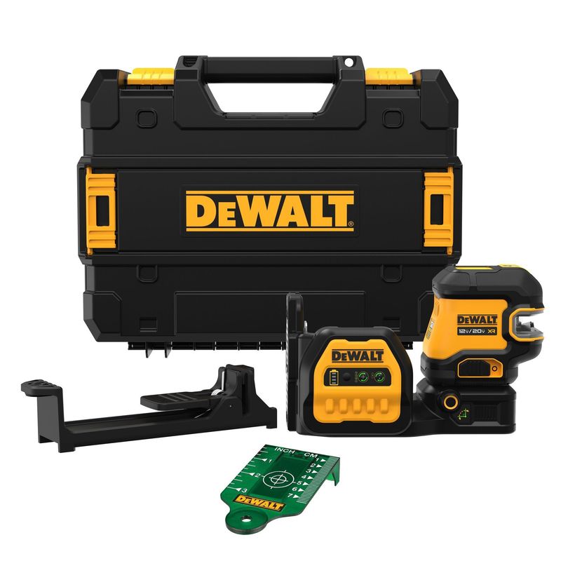DEWALT - Nivel Laser Combinado Dewalt  2 Lineas y 2 Punto Verde 20V DCLE34220GB