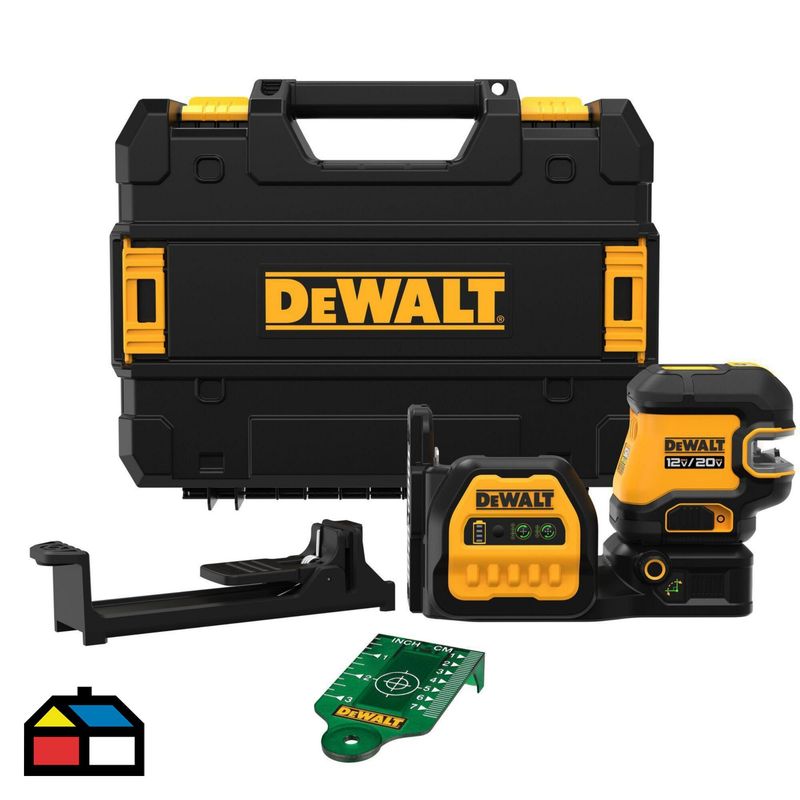 DEWALT - Nivel Laser Dewalt  Combinado 5 Lineas y 2 Punto Verde 20V DCLE34520GB
