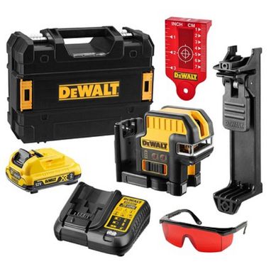 Nivel Laser Combinado Dewalt� 2 Lineas y 2 Punto Rojo 12V DCE0822D1R
