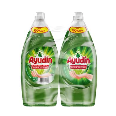 Lavavajilla Ayudn Limn y Sbila 900 ml. Pack x 2 unid.