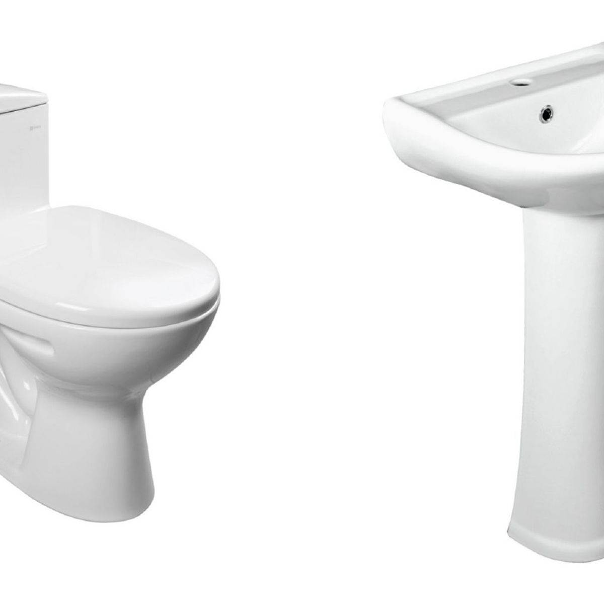 VAINSA - Combo Inodoro Ibiza Calidad Comercial + Lavamanos + Pedestal